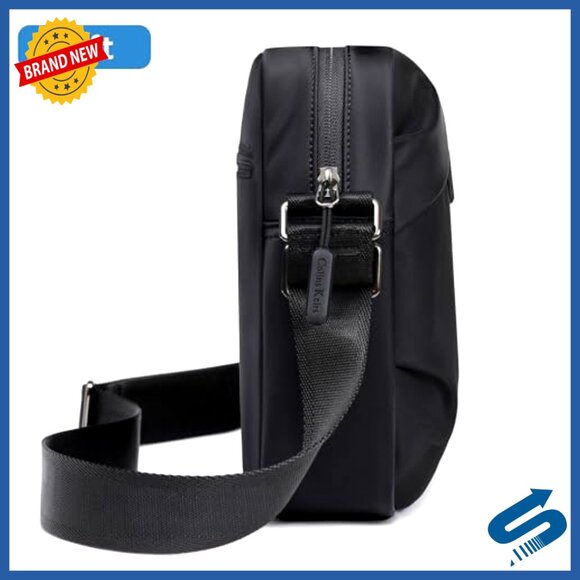 Lightweight Waterproof Messenger Bag Multiple Pockets Business Casual Travel - Picture 6 of 7